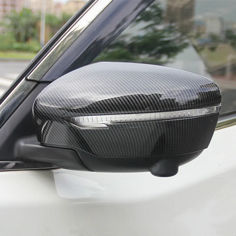 Углеродное волокно стиль накладка на зеркало заднего вида автомобиля украшение