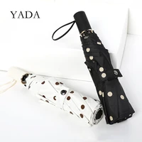 yada 2020 fashion dot pattern charms 3 folding umbrella women uv rainproof umbrella parasol rain sun light umbrellas yd200178