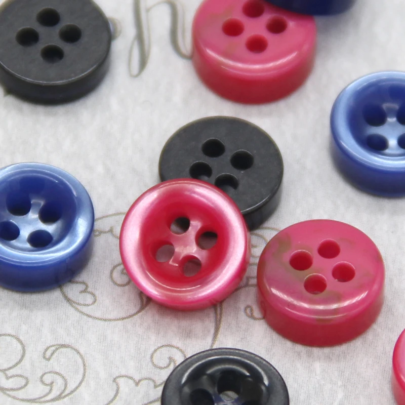 

4 Holes Mini Small Shirt Pink Blue Children Buttons For Clothing Cute Coat Decorations Round DIY Sewing Accessories Wholesale