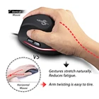 ZELOTES T20 USB Проводная Вертикальная оптическая Мышь Перезаряжаемые эргономичный 4 шестерни 3200 Точек на дюйм 6 кнопок, игровая мышь для ПК компьютер