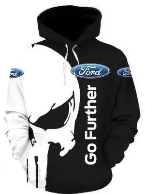 

Spring and Autumn New Men's Fashion Hoodie Ford Car 3D Logo Print Adults and Children Street Harajuku Hoodies Pullover 2 Colors