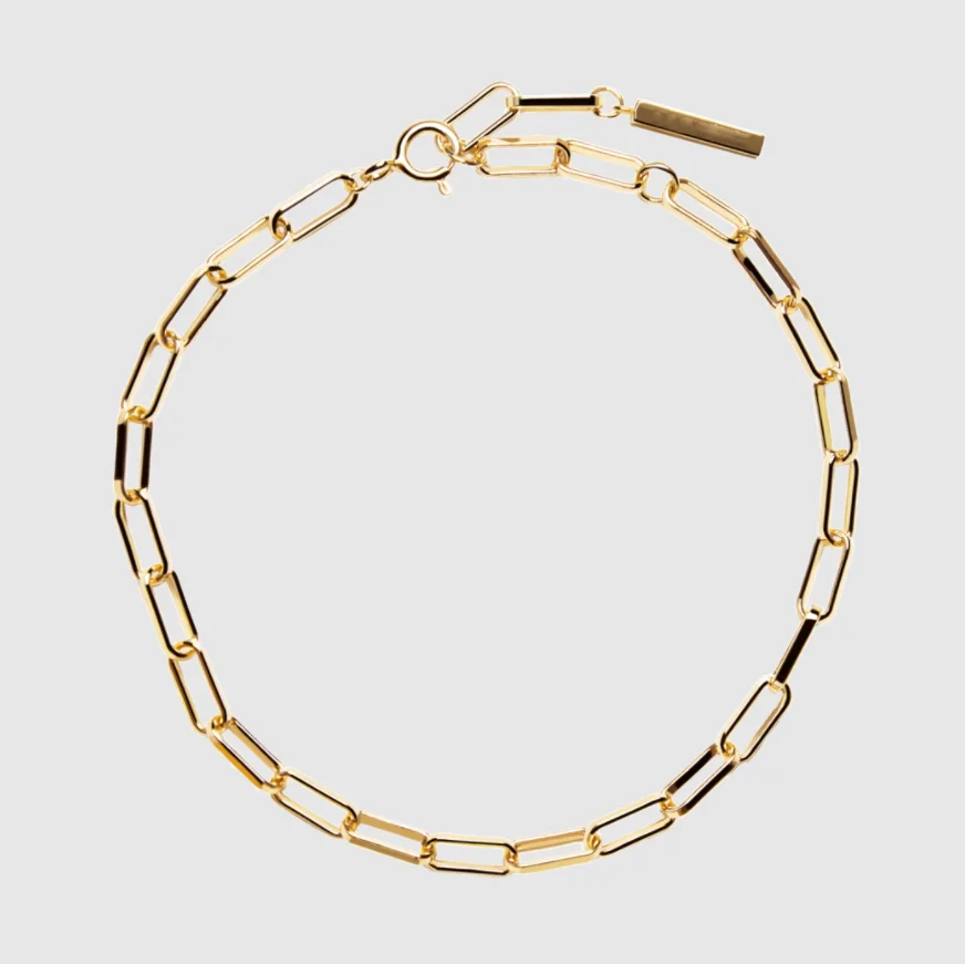 

Женский позолоченный браслет-цепочка HESHI, ювелирное изделие из стерлингового серебра 925 пробы, подходит ко всему на годовщину