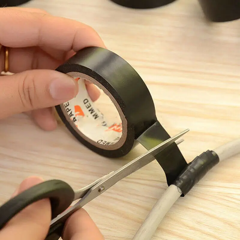 

1 roll of 17mmx25m black PVC electrical tape flame retardant insulation tape power tools
