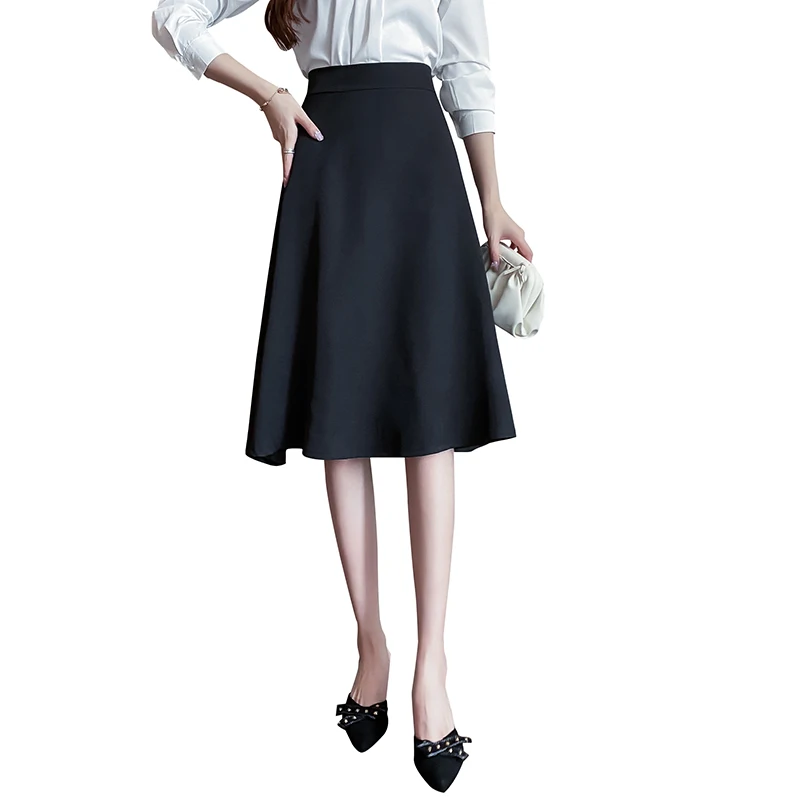

wind skirts female in the new spring/summer 2021 a word skirt of tall waist long pleated skirt show thin umbrella skirt