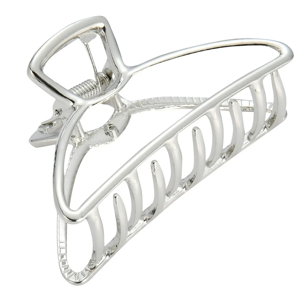 Однотонный зажим для волос большого размера ленивая луна простой металлический