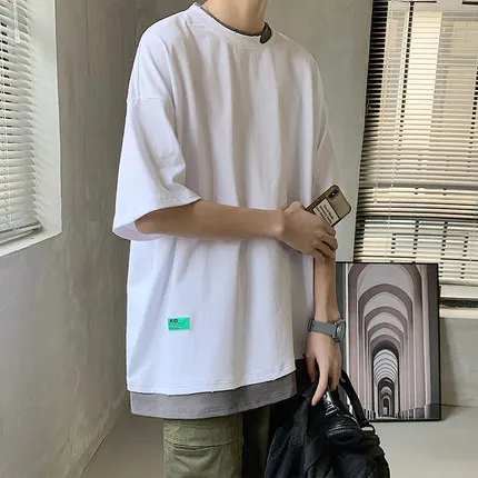 

Men's short sleeve t-shirt summer trend handsome casual half sleeve 6123