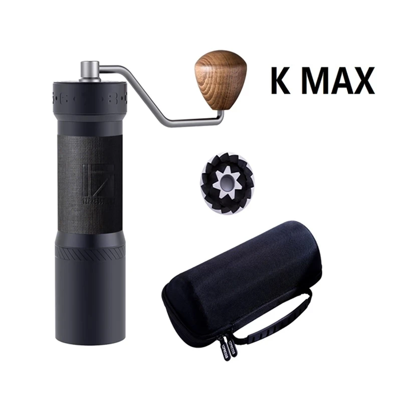 Новинка, супер портативная кофемолка zпрессе K Max, ручной кофейный подшипник из нержавеющей стали, гептагональная коническая Кофемолка