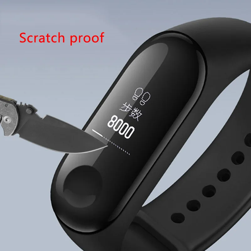 5 шт. M3 пленка экранная лента mi Band 3 Закаленное стекло протектор с отверстиями для Xiao mi