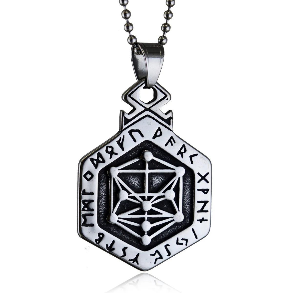 

Megin D Punk Hiphop Vintage Personality Viking Totem Titanium Steel Pendants for Men Women Friend Fashion Design Gift Jewelry