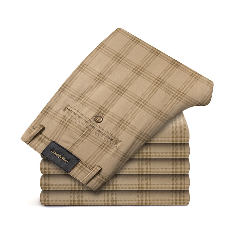 Брюки мужские клетчатые весна-лето-осень | Мужская одежда