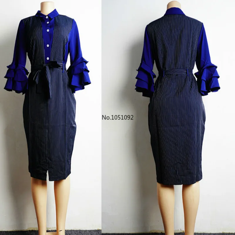 2020 летнее элегантное Африканское женское платье с круглым вырезом размера плюс