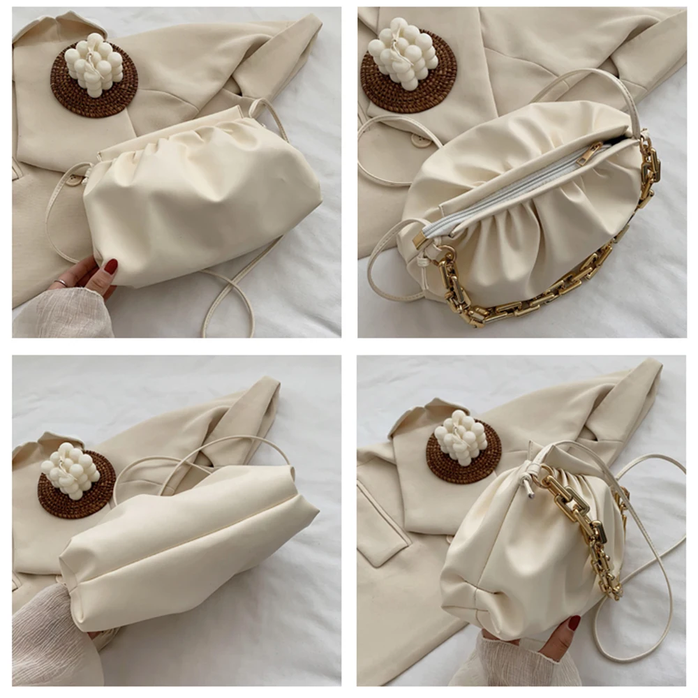 Сумка кросс-боди Женская на толстой цепочке Роскошный дизайнерский Кожаный