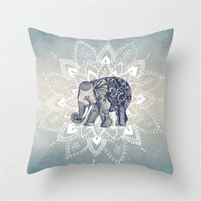 Чехол для подушки с цветком мандала декоративная наволочка в богемном стиле