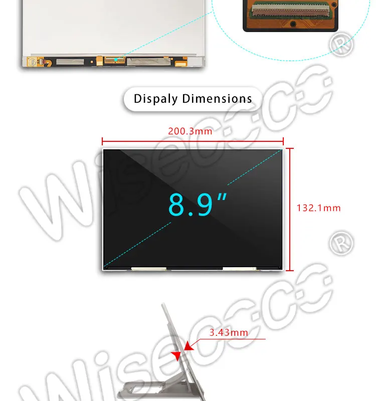 Wisecoco для Wanhao D8 ЖК-экран 8,9 дюймов 2 к ЖК-дисплей S 2560X1600 HDMI к MIPI драйвер плата DLP SLA Wanhao Дубликатор 8 панель