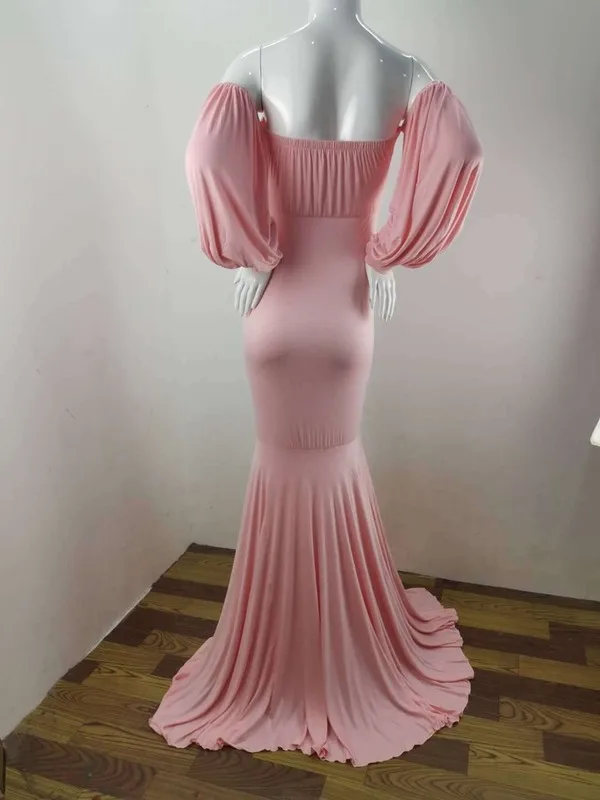 

Shoulderless Maternity Dresses for PhotoShoot Long Maxi Mermaid Split Pregnancy dress Photography Dress for Baby Shower Pregnant