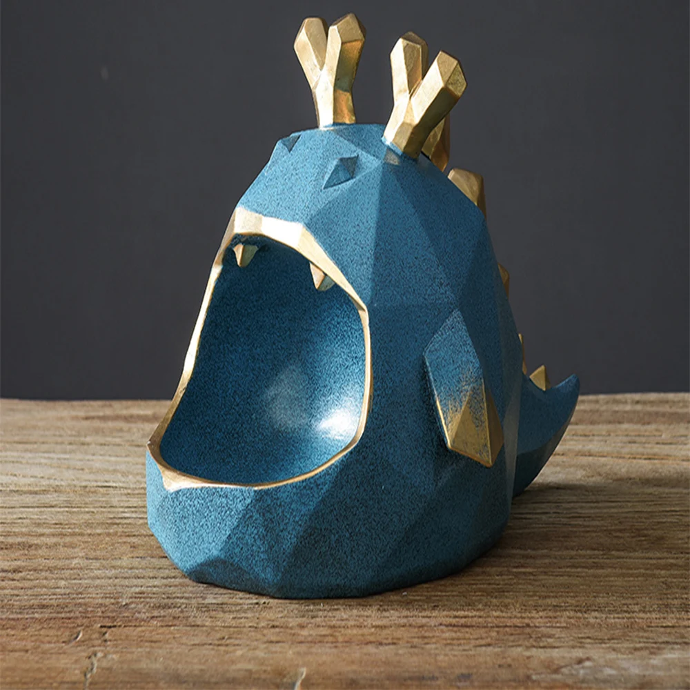 

Big Mouth Dragon Creative Simplicity Storage Box Decoration Ornamental Resin Art Sculpture Figurines Decor Home Gift Decorative