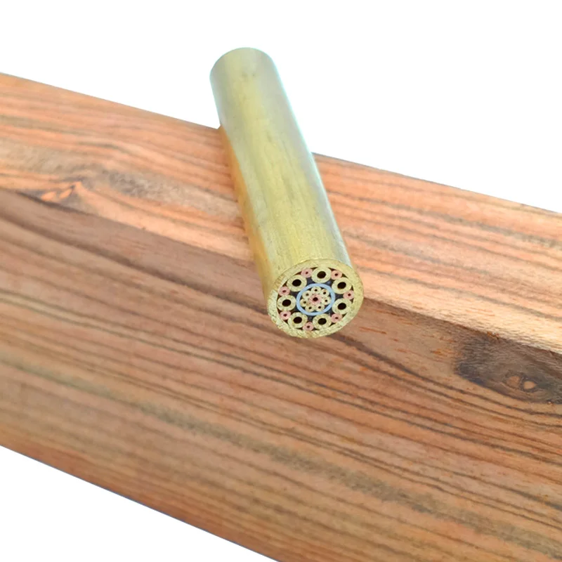 

Knife DIY Handmade Complex pattern Diy knife Handle screw rivets Mosaic Pin (0.39" x 1.96" ) brass and stainless steel Tube