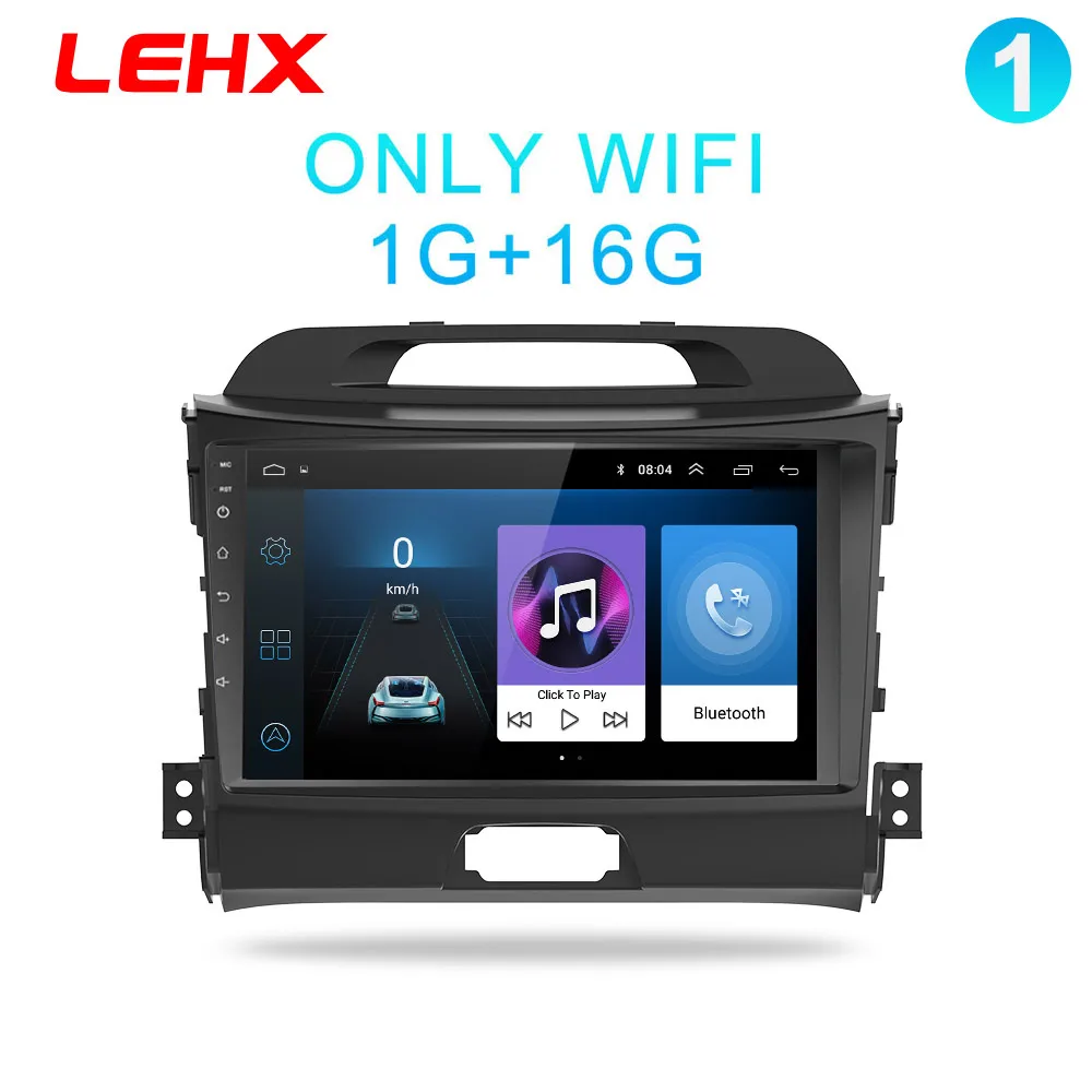 LE-KIA SP-1 LEHX автомобильный Android 8,1 2 din Автомобильный мультимедийный плеер Автомобильный dvd для KIA sportage 2011 2012 2013 головное устройство gps навигация радио - Цвет: LE-KIA SP-1