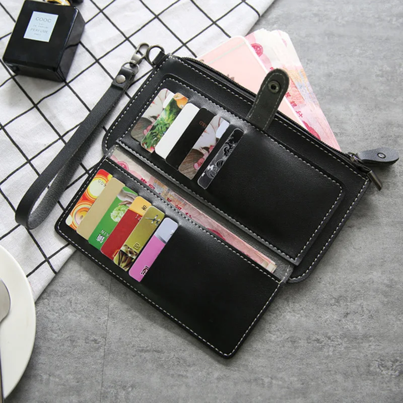 

Wallets Women Simple Hasp Zipper Photo Money Phone Female Elegant Lady Holders Fashion Student Long Harajuku Coin Card All-match