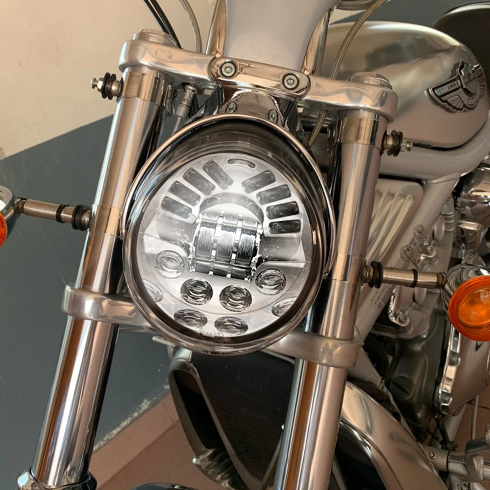 Аксессуары для мотоциклов V-ROD светодиодная фара алюминиевая черная V-образной