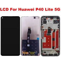 original 6 5 for huawei p40 lite 5g lcd cdy an90 display with frame nova 7 se touch screen digitizer honor 30 s lcd