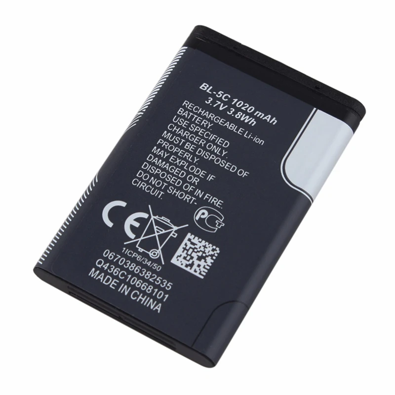 BL5C / BL-5C литиевый 3 7 в 1020 мАч литий-полимерный аккумулятор для Nokia 6267 6270 6330 6555 6600 6620