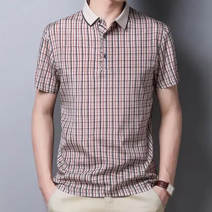 

Summer men's business casual short sleeve t-shirt 2571