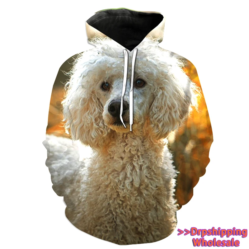 Милая собака Женская толстовка повседневный джемпер пуловер на заказ пудель