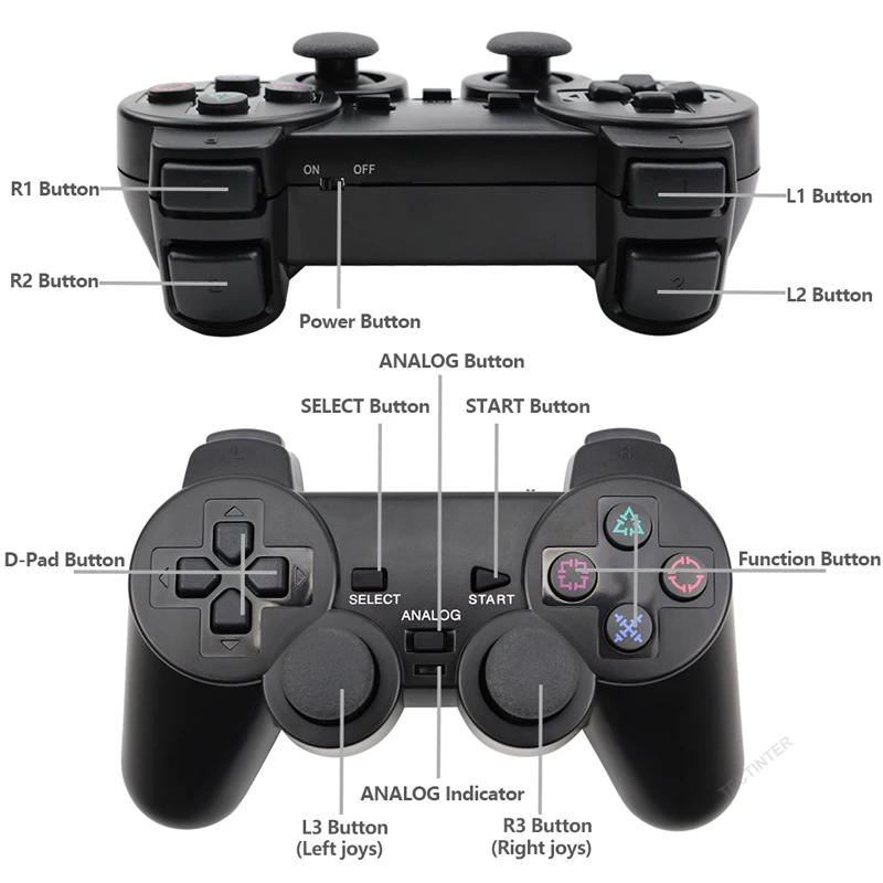 Беспроводной геймпад для Sony PS2 контроллер консоли Playstation 2 джойстик с двойной