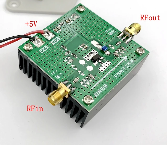 

400MHZ-4GHZ 1W Power Amplifier Development Board TQP7M9103 with Heat Sink Support Continuous Operation