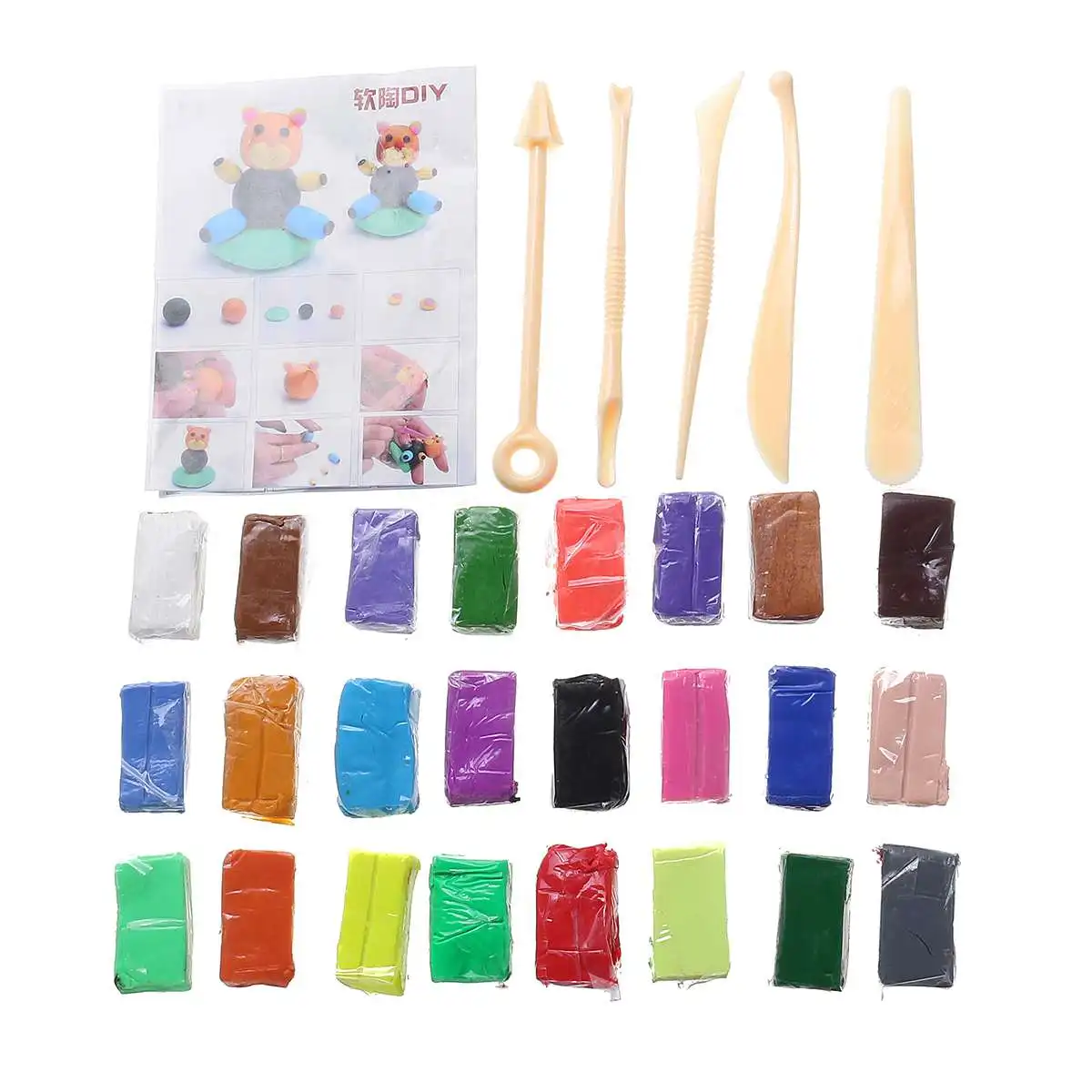 

42 Color Light Soft Clay with Tool DIY Toys Children Educational Air Dry Polymer Plasticine Safe Colorful Light Clay Toy Gift