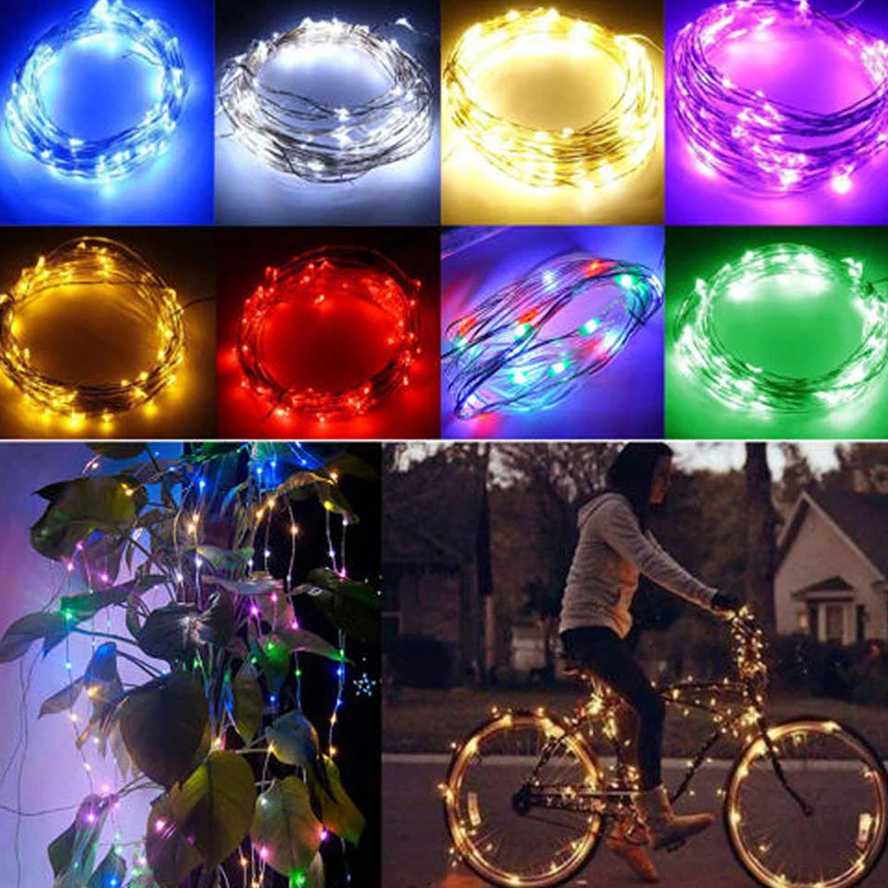 3 шт. 1 м 10 светодиодов цветной светильник медная проволока декоративный без