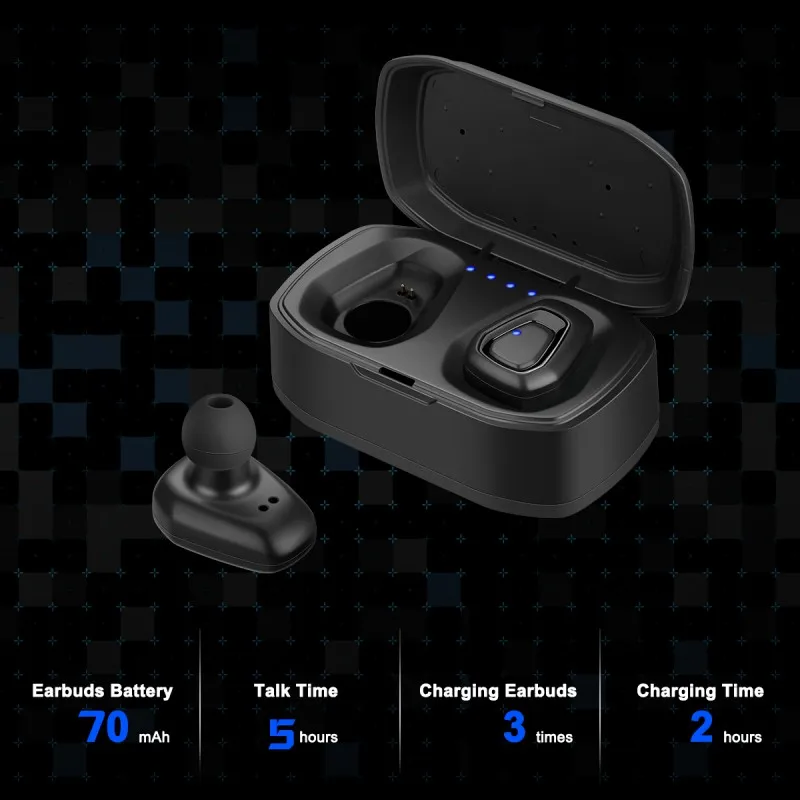 A7 TWS беспроводные Bluetooth наушники бинауральные стерео наушники с зарядным устройством для ноутбука/ПК/планшета для iphone Android