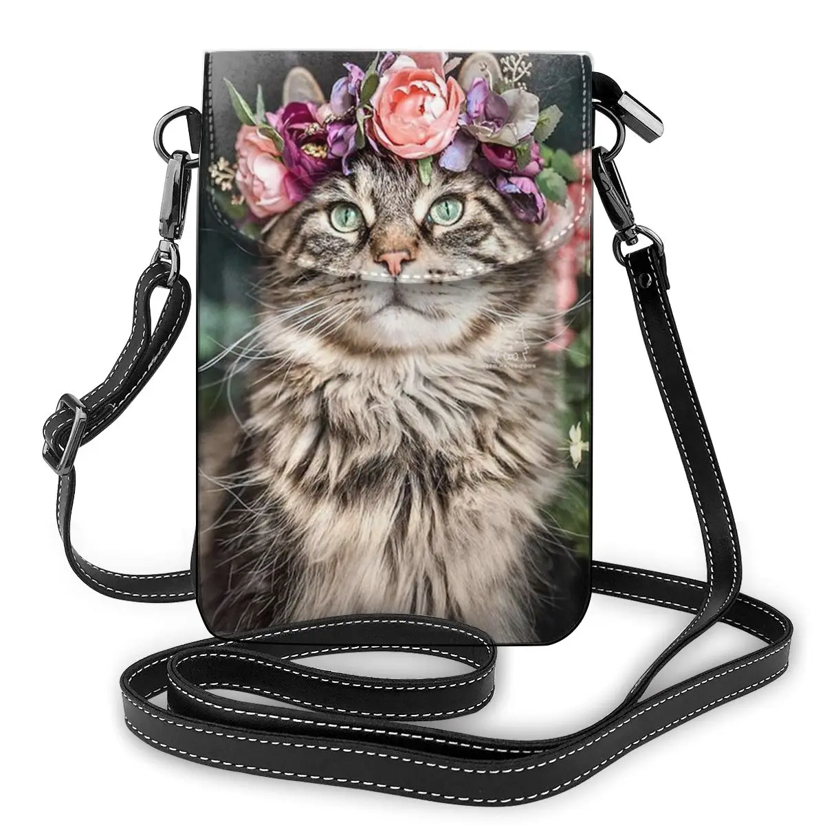 3D Cat Prints Designer Crossbody Bag Women Flap Handbags Kawaii Zipper Versatile Mini Phone Messenger Purse Women Bolsa Feminina