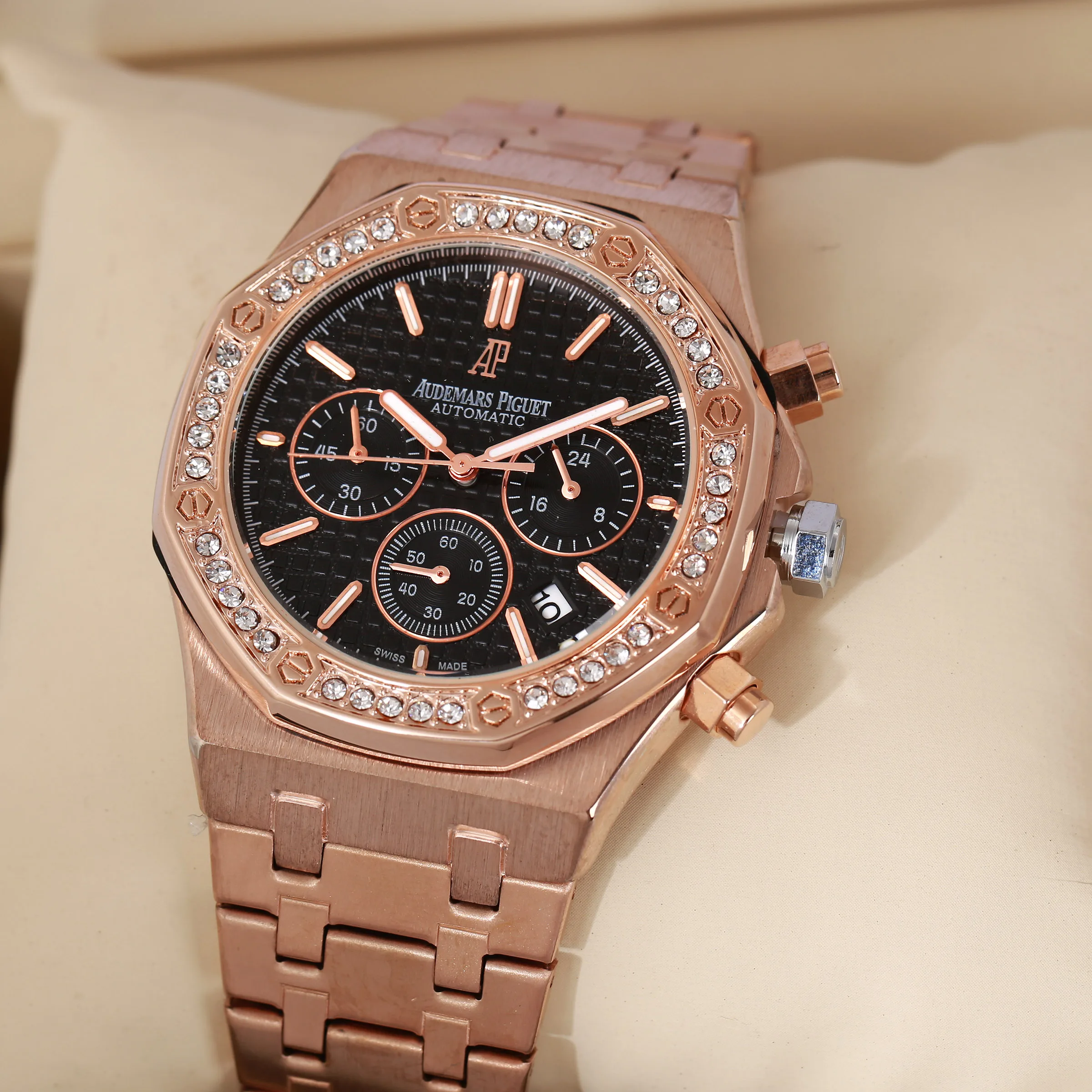 

Men's quartz full-function work watch with small needle