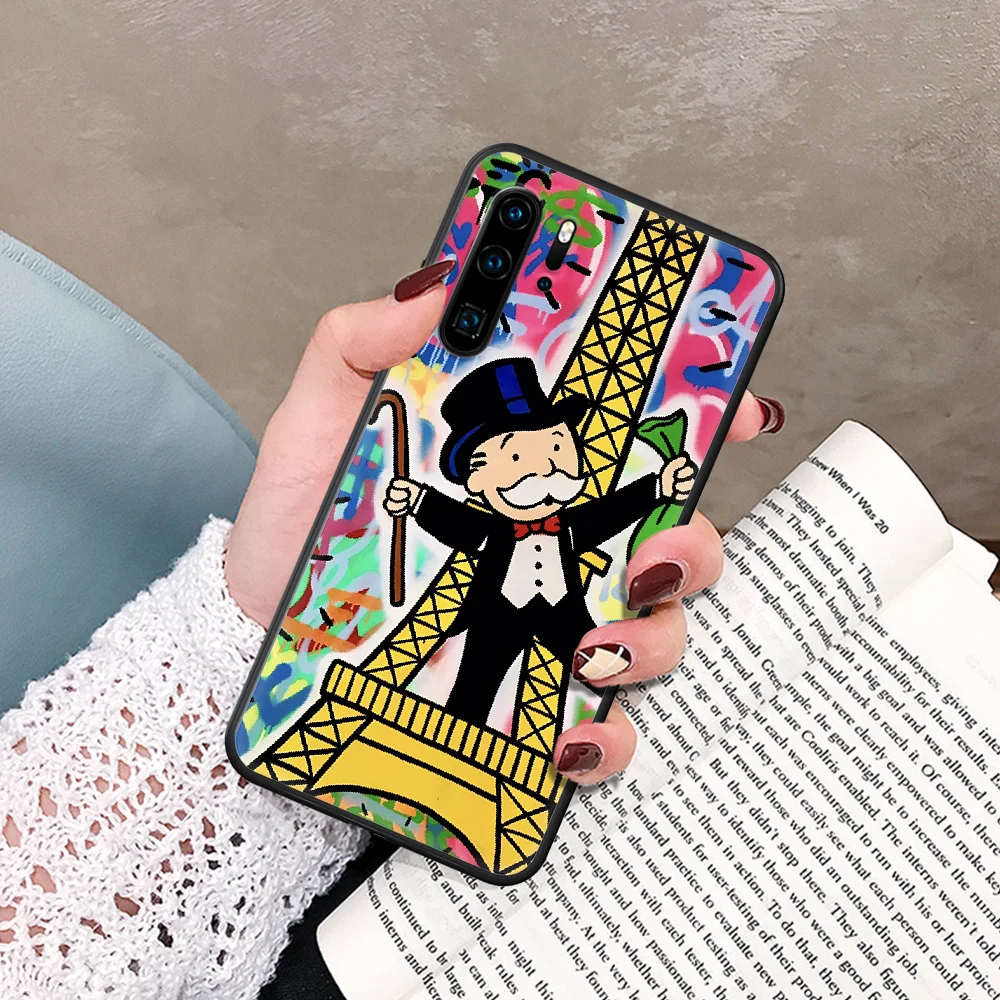 

Cartoon dollar money Phone Case For Huawei P Mate Smart 10 20 30 40 Lite Z 2019 Pro black Back Pretty Coque Fashion Hoesjes