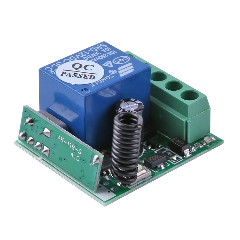 DC 12V 1 CH 433MHz релейный Переключатель приемника модуль для двери гаража