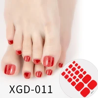 dropshipping 1 sheet color toe nail polish stickersstrips fake nails toenail stickers nail art adhesive nail polish wraps