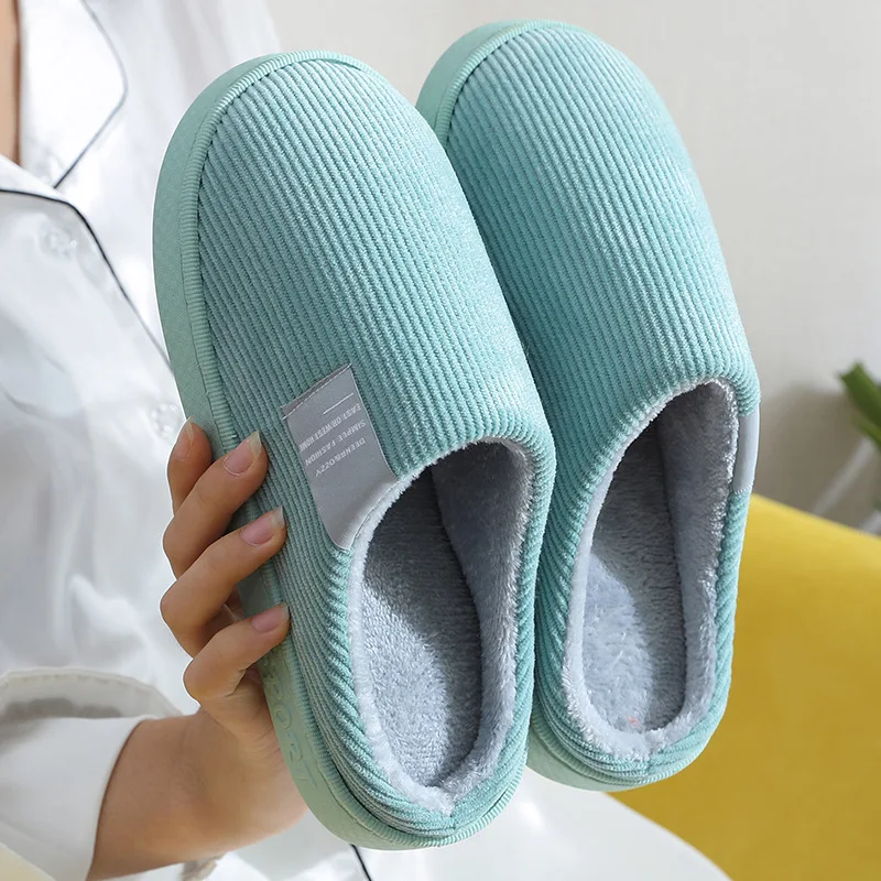 

Cotton Slippers Women 's Thick Soled Winter Lovely Household Lovers Indoor Warm Cotton Slippers Non Slip Men 's Slippers