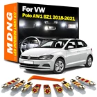 MDNG 10 шт. Canbus автомобильные аксессуары для Volkswagen VW Polo AW1 BZ1 2018 2019 2020 2021 Автомобильный светодиодный Интерьер Карта Купол багажник светильник комплект