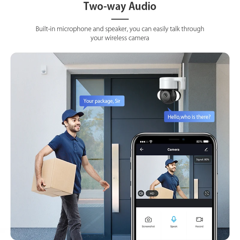 CPVAN наружная PTZ 3MP WIFI IP камера двухсторонняя аудио AI Беспроводная IP65 CCTV