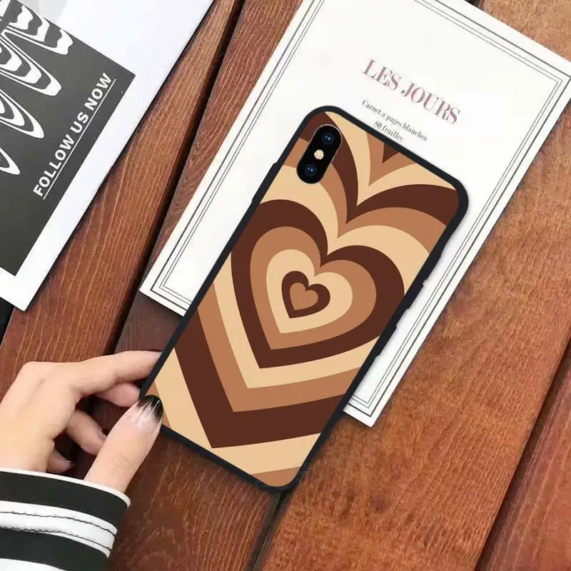 

Love chocolate heart shape Phone Case for iPhone 11 12 mini pro XS MAX 8 7 6 6S Plus X 5S SE 2020 XR