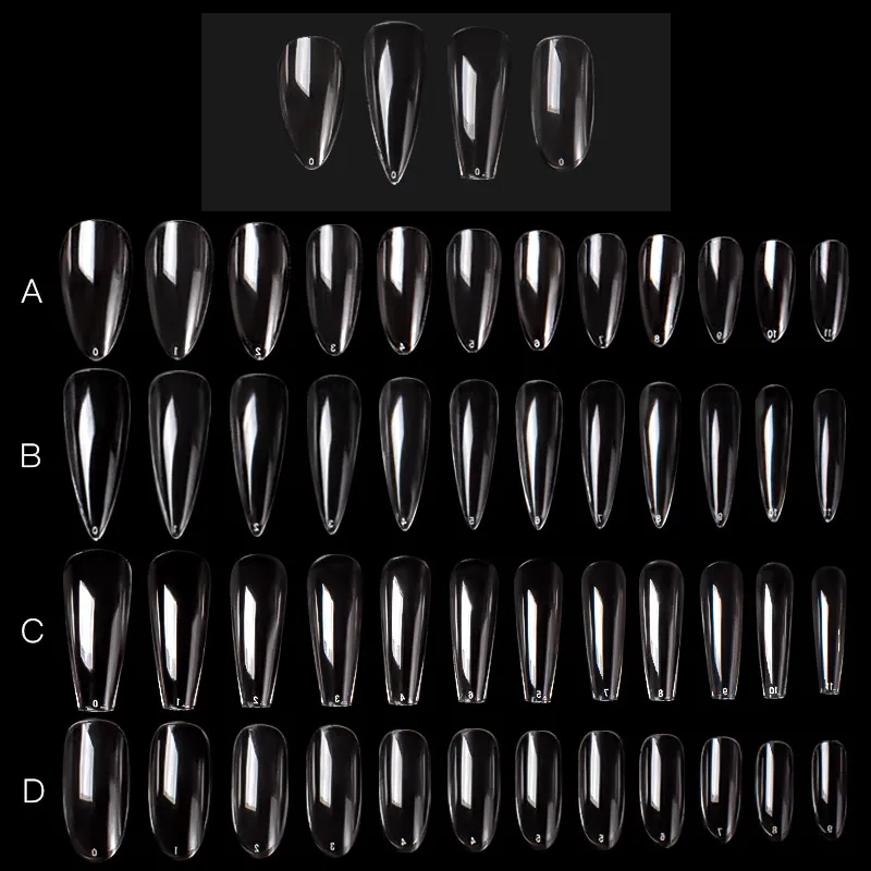 10 шт./кор. накладные ногти прозрачные во французском стиле наращивание ногтей