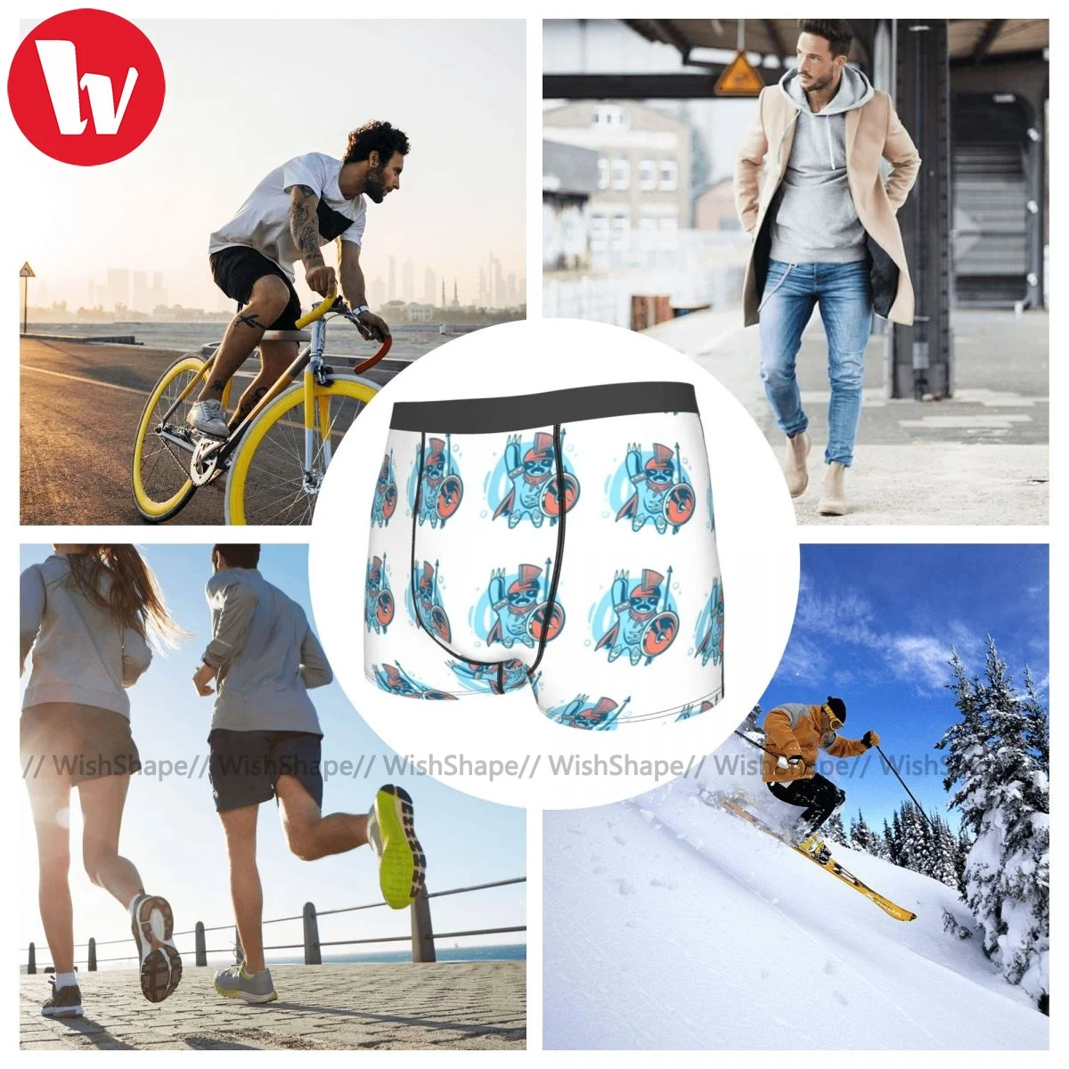 

Armor Underwear Sublimation Trenky Polyester Trunk Customs Sexy Boy Boxer Brief