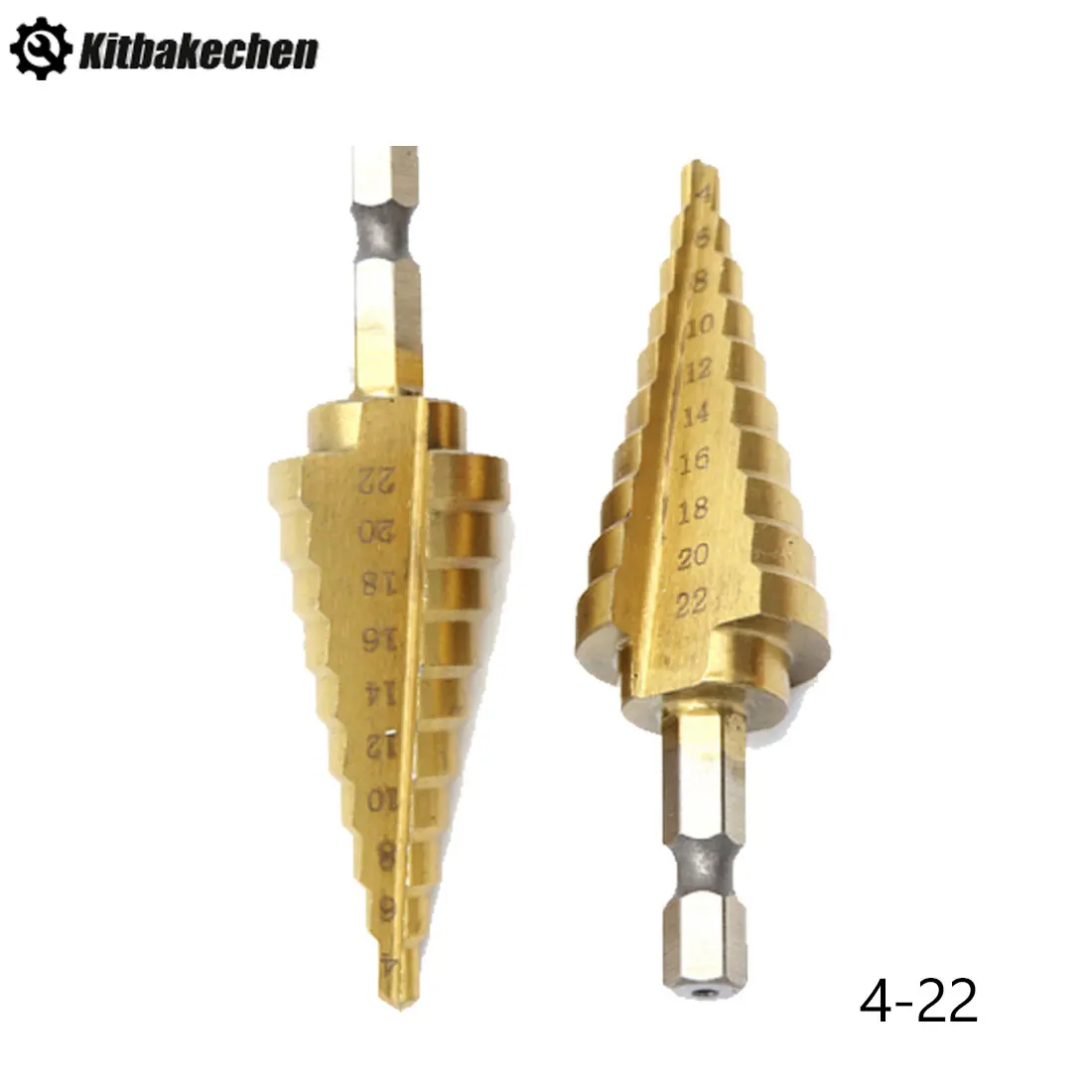 

HSS Step Drill Bit 32MM Metal Drills Spade Bit Staggered Step Drizzle Drill Stepped Metal Drill Bits Titanium Coated Wood Tools