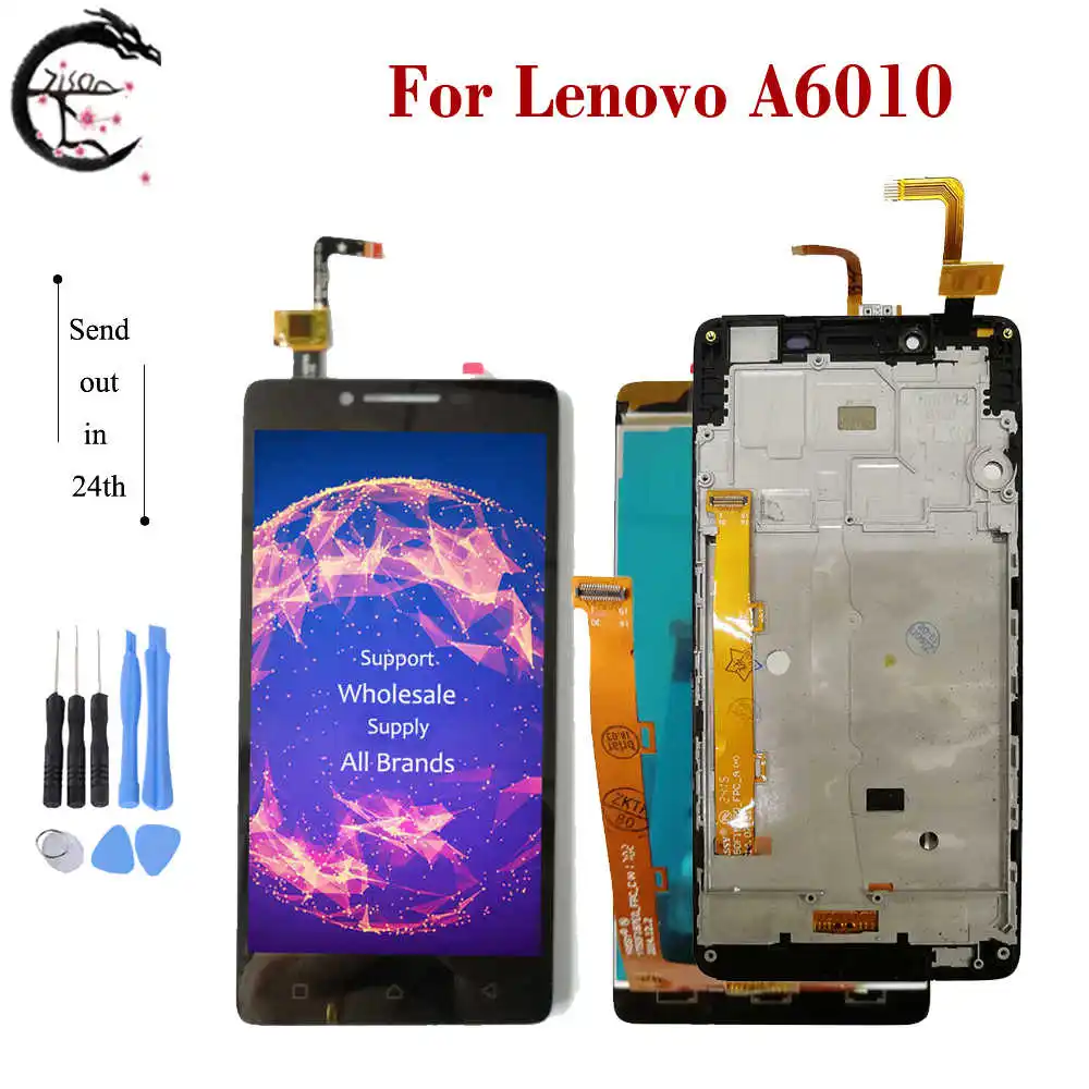 ЖК дисплей 5 0 дюйма с рамкой для Lenovo A6010 A 6010 Полный сенсорный датчик дигитайзер в