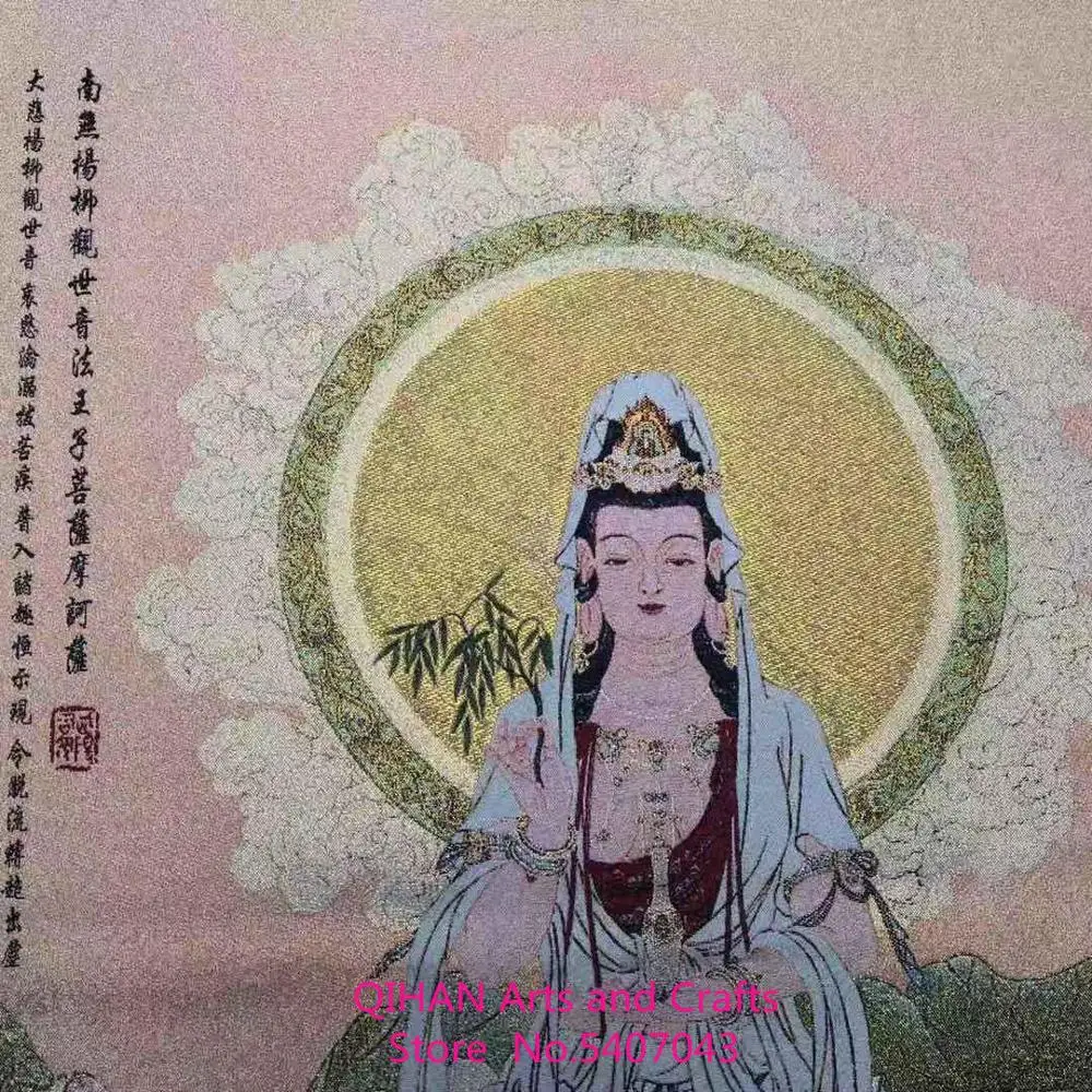 Tangka вышивка Гуаньинь Бодхисаттва танка картина религиозная Тибетский буддизм