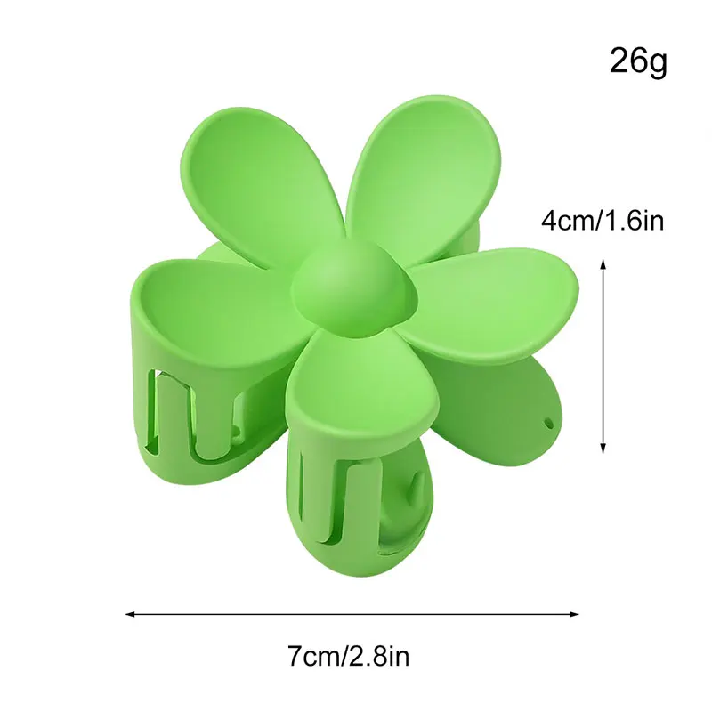

Solid Color Big Flower Shaped Hair Claws Frosted Hair Clip For Women Ponytail Barrettes Girls Candy Colors Hair Accessories