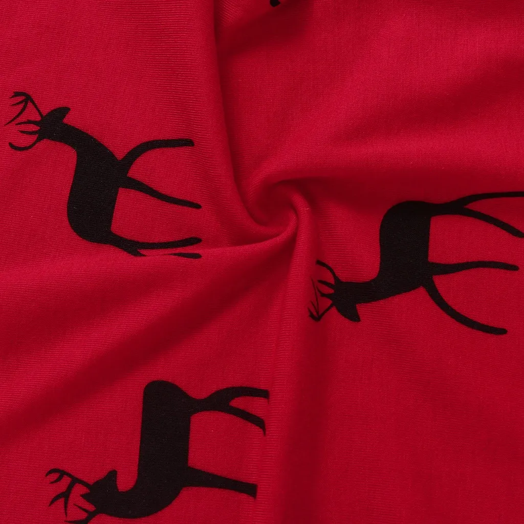 Рождественские наряды 2019 г. Комплект детской одежды хлопковый топ с рисунком