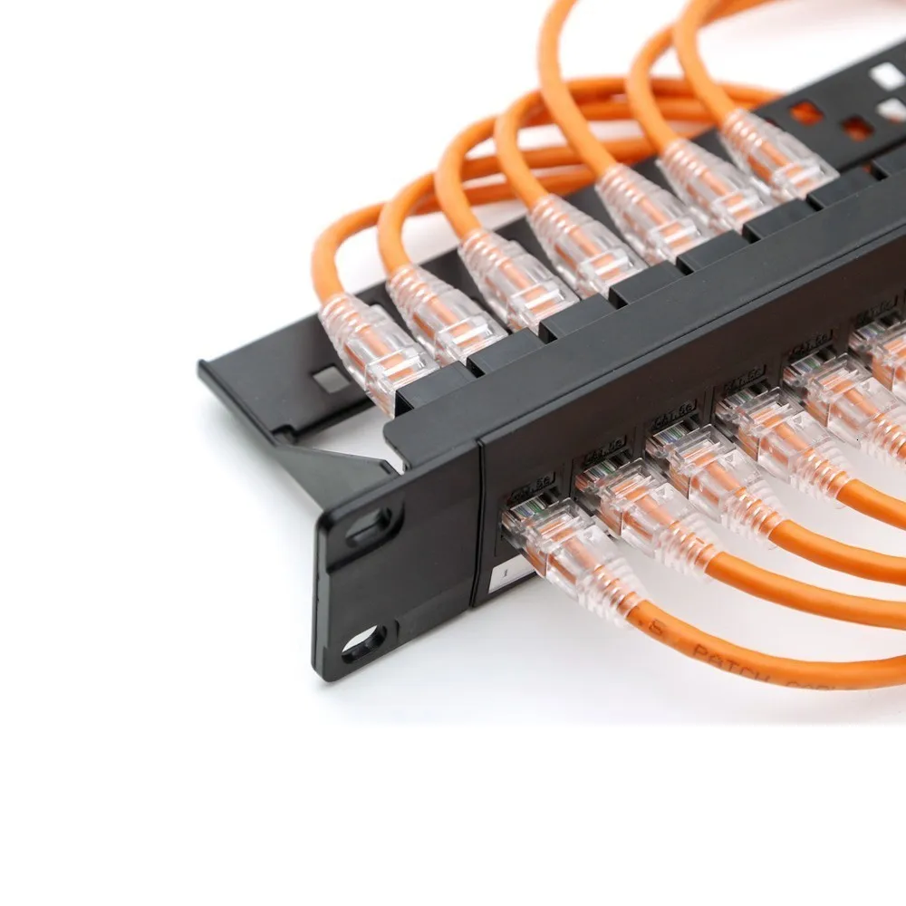 19 дюймов 1U шкафа проходной 24 Порты и разъёмы CAT6 патч Панель RJ45 сетевой кабель-переходник ввод/вывод Keystone Jack модульный распределительный шкаф
